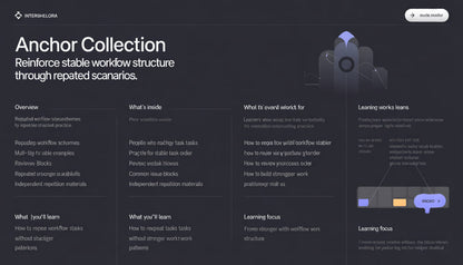Anchor Collection interface with text and a dark background