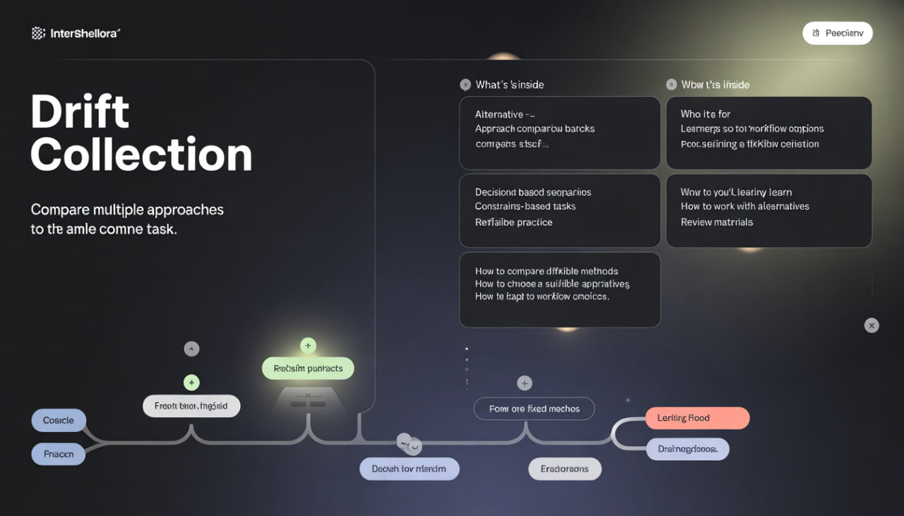 Interface with 'Drift Collection' and comparison options on a dark background