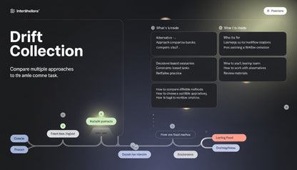Interface with 'Drift Collection' and comparison options on a dark background