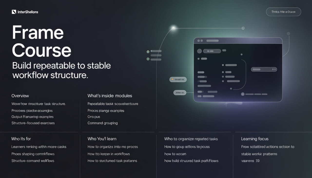Screenshot of a course frame with text and a diagram on a dark background